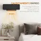 Calefactor Eléctrico de Pared 1000W/2000W Estufa con Pantalla LED IPX2 y Mando a Distancia 56x11,7x18,5 cm Negro Calefactor Eléctrico de Pared 1000W/2000W Estufa con Pantalla LED IPX2 y Mando a Distancia 56x11,7x18,5 cm Negro