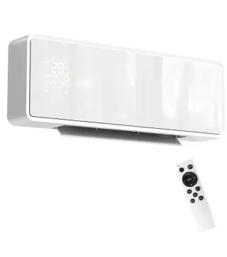 Calefactor Eléctrico Bajo Consumo de Pared 2000W con 3 Modos Pantalla LED Termostato Temporizador y Panel de Vidrio
