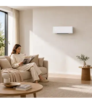 Calefactor Eléctrico Bajo Consumo de Pared 2000W con 3 Modos Pantalla LED Termostato Temporizador y Panel de Vidrio