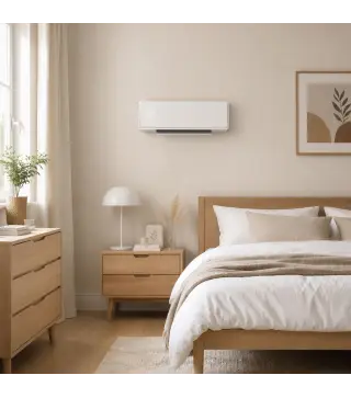 Calefactor Eléctrico Bajo Consumo de Pared 2000W con 3 Modos Pantalla LED Termostato Temporizador y Panel de Vidrio