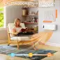 Calefactor Eléctrico de Pared 2000W con 3 Modos Pantalla LED Termostato Temporizador y Oscilación Blanco