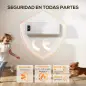 Calefactor Eléctrico de Pared 2000W con 3 Modos Pantalla LED Termostato Temporizador y Oscilación Blanco