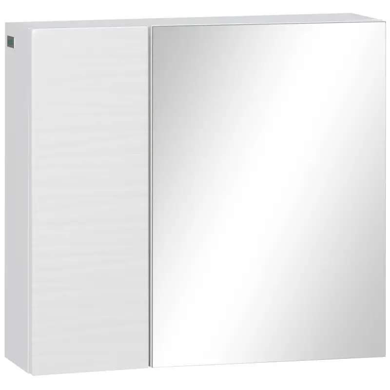 Armario de Baño con Espejo 2 Puertas y Estantes Ajustables Mueble de Baño Colgar 48x15x45 cm Blanco Armario de Baño con Espejo 2 Puertas y Estantes Ajustables Mueble de Baño Colgar 48x15x45 cm Blanco