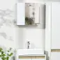 Armario de Baño con Espejo 2 Puertas y Estantes Ajustables Mueble de Baño Colgar 48x15x45 cm Blanco Armario de Baño con Espejo 2 Puertas y Estantes Ajustables Mueble de Baño Colgar 48x15x45 cm Blanco