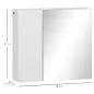 Armario de Baño con Espejo 2 Puertas y Estantes Ajustables Mueble de Baño Colgar 48x15x45 cm Blanco Armario de Baño con Espejo 2 Puertas y Estantes Ajustables Mueble de Baño Colgar 48x15x45 cm Blanco