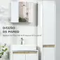 Armario de Baño con Espejo 2 Puertas y Estantes Ajustables Mueble de Baño Colgar 48x15x45 cm Blanco Armario de Baño con Espejo 2 Puertas y Estantes Ajustables Mueble de Baño Colgar 48x15x45 cm Blanco