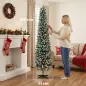Árbol de Navidad Estrecho Nevado con 170 Luces LED Bicolor 180 cm 351 Ramas Ignífugo 11 Modos Mando a Distancia Verde Árbol de Navidad Estrecho Nevado con 170 Luces LED Bicolor 180 cm 351 Ramas Ignífugo 11 Modos Mando a Distancia Verde