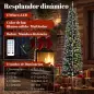 Árbol de Navidad Estrecho Nevado con 170 Luces LED Bicolor 180 cm 351 Ramas Ignífugo 11 Modos Mando a Distancia Verde Árbol de Navidad Estrecho Nevado con 170 Luces LED Bicolor 180 cm 351 Ramas Ignífugo 11 Modos Mando a Distancia Verde