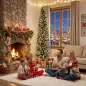 Árbol de Navidad Estrecho Nevado con 170 Luces LED Bicolor 180 cm 351 Ramas Ignífugo 11 Modos Mando a Distancia Verde Árbol de Navidad Estrecho Nevado con 170 Luces LED Bicolor 180 cm 351 Ramas Ignífugo 11 Modos Mando a Distancia Verde