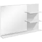 Espejo de Baño de Pared con 2 Estantes Laterales y Estante Inferior para Entrada Pasillo 75x10x48 cm Blanco Espejo de Baño de Pared con 2 Estantes Laterales y Estante Inferior para Entrada Pasillo 75x10x48 cm Blanco