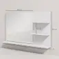 Espejo de Baño de Pared con 2 Estantes Laterales y Estante Inferior para Entrada Pasillo 75x10x48 cm Blanco Espejo de Baño de Pared con 2 Estantes Laterales y Estante Inferior para Entrada Pasillo 75x10x48 cm Blanco