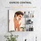 Espejo de Baño de Pared con 2 Estantes Laterales y Estante Inferior para Entrada Pasillo 75x10x48 cm Blanco Espejo de Baño de Pared con 2 Estantes Laterales y Estante Inferior para Entrada Pasillo 75x10x48 cm Blanco