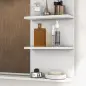 Espejo de Baño de Pared con 2 Estantes Laterales y Estante Inferior para Entrada Pasillo 75x10x48 cm Blanco Espejo de Baño de Pared con 2 Estantes Laterales y Estante Inferior para Entrada Pasillo 75x10x48 cm Blanco