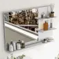 Espejo de Baño de Pared con 2 Estantes Laterales y Estante Inferior para Entrada Pasillo 75x10x48 cm Blanco Espejo de Baño de Pared con 2 Estantes Laterales y Estante Inferior para Entrada Pasillo 75x10x48 cm Blanco