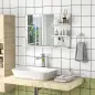Espejo de Baño de Pared con 2 Estantes Laterales y Estante Inferior para Entrada Pasillo 75x10x48 cm Blanco Espejo de Baño de Pared con 2 Estantes Laterales y Estante Inferior para Entrada Pasillo 75x10x48 cm Blanco