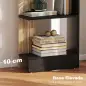 Estantería de 5 Niveles Librería Estrecha para Espacios Pequeños 45x21x170 cm Negro y Roble