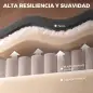 Sillón de Masaje con Calor Reclinación por Empuje 135° Reposapiés Reposabrazos Ajustables y 2 Bolsillos Gris Oscuro