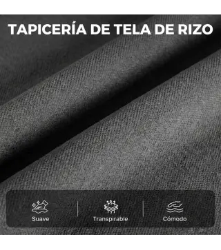 Sillón de Masaje con Calor Reclinación por Empuje 135° Reposapiés Reposabrazos Ajustables y 2 Bolsillos Gris Oscuro