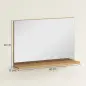 Espejo de Baño de Pared con Estante Abierto Estilo Moderno para Entrada Pasillo 60x12x40 cm Madera Natural Espejo de Baño de Pared con Estante Abierto Estilo Moderno para Entrada Pasillo 60x12x40 cm Madera Natural