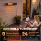 Calefactor Infrarrojos Terraza 2000 W con Funda IP65 Control por App/Táctil/Mando 9 Niveles de Calor y Temporizador Calefactor Infrarrojos Terraza 2000 W con Funda IP65 Control por App/Táctil/Mando 9 Niveles de Calor y Temporizador