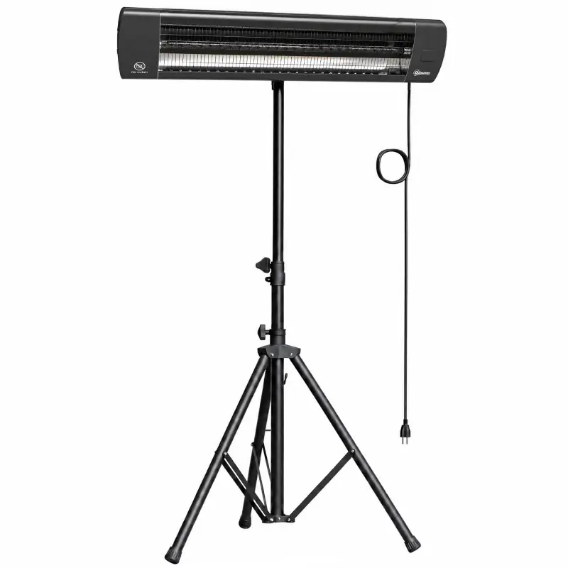 Calefactor Infrarrojos Terraza de Pie 2500 W Trípode Regulable IP65 Control Táctil/Remoto 3 Niveles Calor Temporizador Calefactor Infrarrojos Terraza de Pie 2500 W Trípode Regulable IP65 Control Táctil/Remoto 3 Niveles Calor Temporizador