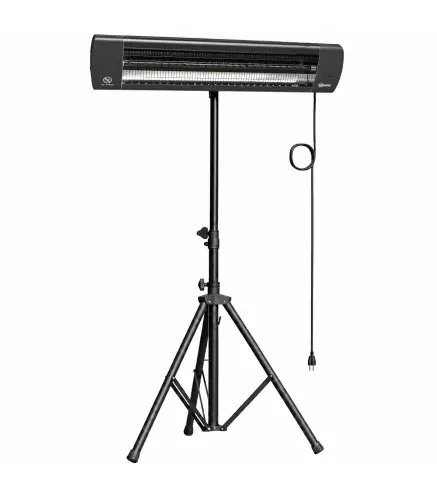 Calefactor Infrarrojos Terraza de Pie 2500 W Trípode Regulable IP65 Control Táctil/Remoto 3 Niveles Calor Temporizador