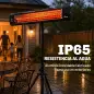 Calefactor Infrarrojos Terraza de Pie 2500 W Trípode Regulable IP65 Control Táctil/Remoto 3 Niveles Calor Temporizador Calefactor Infrarrojos Terraza de Pie 2500 W Trípode Regulable IP65 Control Táctil/Remoto 3 Niveles Calor Temporizador