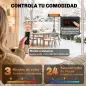 Calefactor Infrarrojos Terraza de Pie 2500 W Trípode Regulable IP65 Control Táctil/Remoto 3 Niveles Calor Temporizador Calefactor Infrarrojos Terraza de Pie 2500 W Trípode Regulable IP65 Control Táctil/Remoto 3 Niveles Calor Temporizador