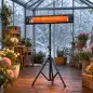 Calefactor Infrarrojos Terraza de Pie 2500 W Trípode Regulable IP65 Control Táctil/Remoto 3 Niveles Calor Temporizador Calefactor Infrarrojos Terraza de Pie 2500 W Trípode Regulable IP65 Control Táctil/Remoto 3 Niveles Calor Temporizador