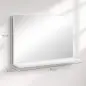 Espejo de Baño de Pared con Estante Abierto Estilo Moderno para Entrada Pasillo 60x12x40 cm Blanco Espejo de Baño de Pared con Estante Abierto Estilo Moderno para Entrada Pasillo 60x12x40 cm Blanco