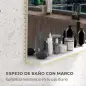 Espejo de Baño de Pared con Estante Abierto Estilo Moderno para Entrada Pasillo 60x12x40 cm Blanco Espejo de Baño de Pared con Estante Abierto Estilo Moderno para Entrada Pasillo 60x12x40 cm Blanco