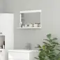 Espejo de Baño de Pared con Estante Abierto Estilo Moderno para Entrada Pasillo 60x12x40 cm Blanco Espejo de Baño de Pared con Estante Abierto Estilo Moderno para Entrada Pasillo 60x12x40 cm Blanco