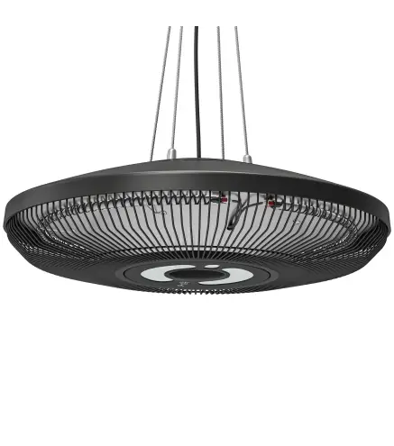 Calefactor por Infrarrojos Terraza Colgante 2000 W con Luz LED Control por Táctil/Mando 2 Niveles Calor y Temporizador