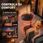 Calefactor por Infrarrojos Terraza Colgante 2000 W con Luz LED Control por Táctil/Mando 2 Niveles Calor y Temporizador