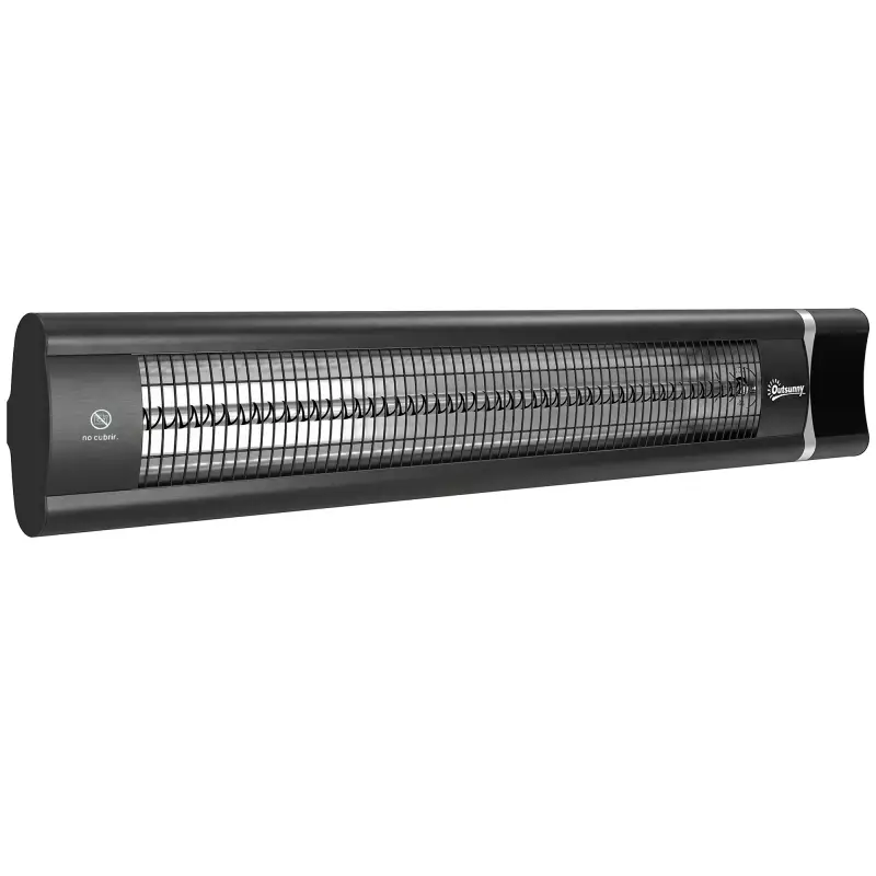 Calefactor por Infrarrojos Terraza 3000 W IP65 9 Niveles Calor Temporizador 24 H Control Táctil/Remoto Pantalla LED