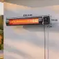 Calefactor por Infrarrojos Terraza 3000 W IP65 9 Niveles Calor Temporizador 24 H Control Táctil/Remoto Pantalla LED