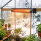 Calefactor por Infrarrojos Terraza 3000 W IP65 9 Niveles Calor Temporizador 24 H Control Táctil/Remoto Pantalla LED
