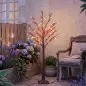 Árbol de Abedul Artificial 150 cm con 96 Luces LED Blanco Cálido Bayas Rojas Temporizador y 12 Ramas Flexibles Marrón Árbol de Abedul Artificial 150 cm con 96 Luces LED Blanco Cálido Bayas Rojas Temporizador y 12 Ramas Flexibles Marrón
