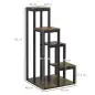 Soporte para Plantas de Madera de 4 Niveles con Base Soporte para Macetas para Interior y Exterior 40x40x81 cm Marrón Soporte para Plantas de Madera de 4 Niveles con Base Soporte para Macetas para Interior y Exterior 40x40x81 cm Marrón