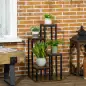 Soporte para Plantas de Madera de 4 Niveles con Base Soporte para Macetas para Interior y Exterior 40x40x81 cm Marrón Soporte para Plantas de Madera de 4 Niveles con Base Soporte para Macetas para Interior y Exterior 40x40x81 cm Marrón