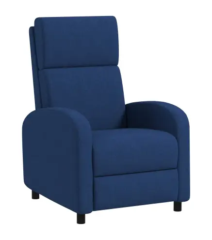 Sillón Relax Reclinable hasta 160° Sofá Reclinable Moderno con Reposapiés Soporta hasta 120 kg 64x86x102 cm Azul Oscuro