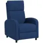 Sillón Relax Reclinable hasta 160° Sofá Reclinable Moderno con Reposapiés Soporta hasta 120 kg 64x86x102 cm Azul Oscuro
