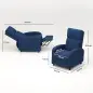 Sillón Relax Reclinable hasta 160° Sofá Reclinable Moderno con Reposapiés Soporta hasta 120 kg 64x86x102 cm Azul Oscuro