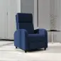 Sillón Relax Reclinable hasta 160° Sofá Reclinable Moderno con Reposapiés Soporta hasta 120 kg 64x86x102 cm Azul Oscuro