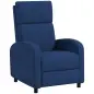 Sillón Relax Reclinable hasta 160° Sofá Reclinable Moderno con Reposapiés Soporta hasta 120 kg 64x86x102 cm Azul Oscuro