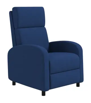 Sillón Relax Reclinable hasta 160° Sofá Reclinable Moderno con Reposapiés Soporta hasta 120 kg 64x86x102 cm Azul Oscuro