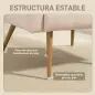 Sillón de Salón de Tela Teddy con Cojín Lumbar Desmontable Patas de Metal con Efecto Madera para Dormitorio Beige Sillón de Salón de Tela Teddy con Cojín Lumbar Desmontable Patas de Metal con Efecto Madera para Dormitorio Beige