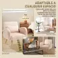 Sillón de Salón de Tela Teddy con Cojín Lumbar Desmontable Patas de Metal con Efecto Madera para Dormitorio Beige Sillón de Salón de Tela Teddy con Cojín Lumbar Desmontable Patas de Metal con Efecto Madera para Dormitorio Beige