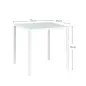 Mesa de Comedor de Cristal Mesa de Cocina Cuadrada para 4 Personas con Patas de Metal para Salón 75x75x75 cm Blanco Mesa de Comedor de Cristal Mesa de Cocina Cuadrada para 4 Personas con Patas de Metal para Salón 75x75x75 cm Blanco