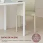 Mesa de Comedor de Cristal Mesa de Cocina Cuadrada para 4 Personas con Patas de Metal para Salón 75x75x75 cm Blanco Mesa de Comedor de Cristal Mesa de Cocina Cuadrada para 4 Personas con Patas de Metal para Salón 75x75x75 cm Blanco